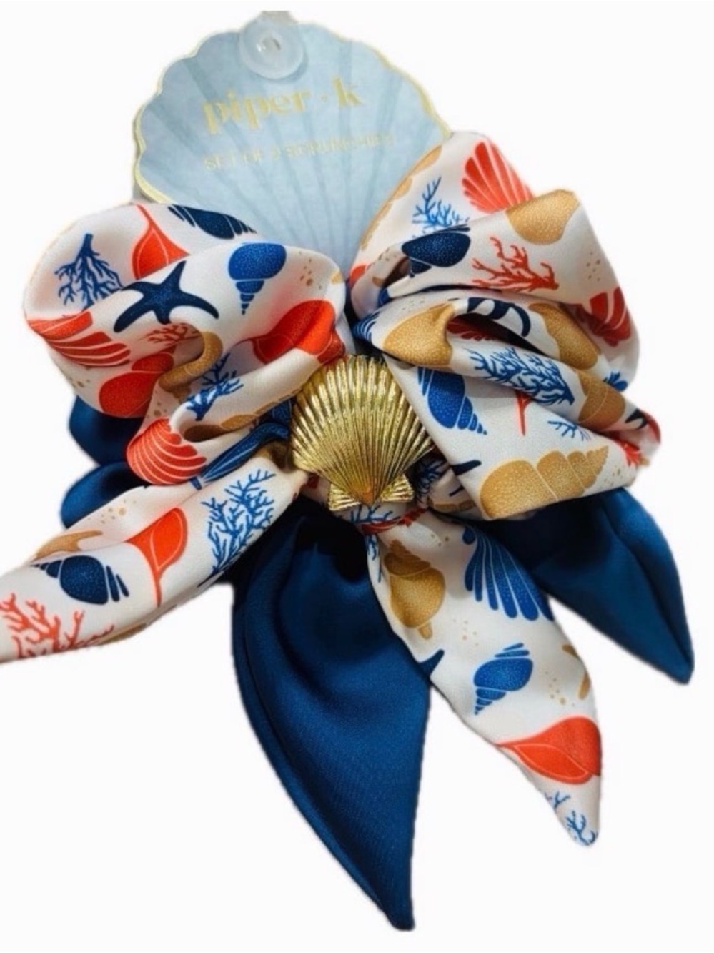 NWT ⚜️💙⚜️ PIPER K Gorgeous Nautical
Hair Scarf Scrunchies Set of 2